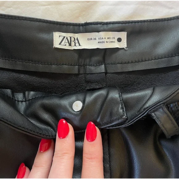 Zara Faux Leather Pants - Picture 2 of 2